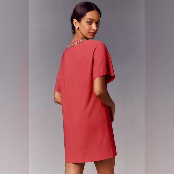 NWT! Hutch Rhinestone V-Neck T-Shirt Dress Short Sleeves Women's Size XS - Picture 3 of 5